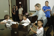 Crianças do Cemei Francisca Venceslau visitam a Prefeitura